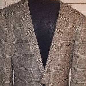42R Paisley & Grey Slim Fit Suit (Brown in color)